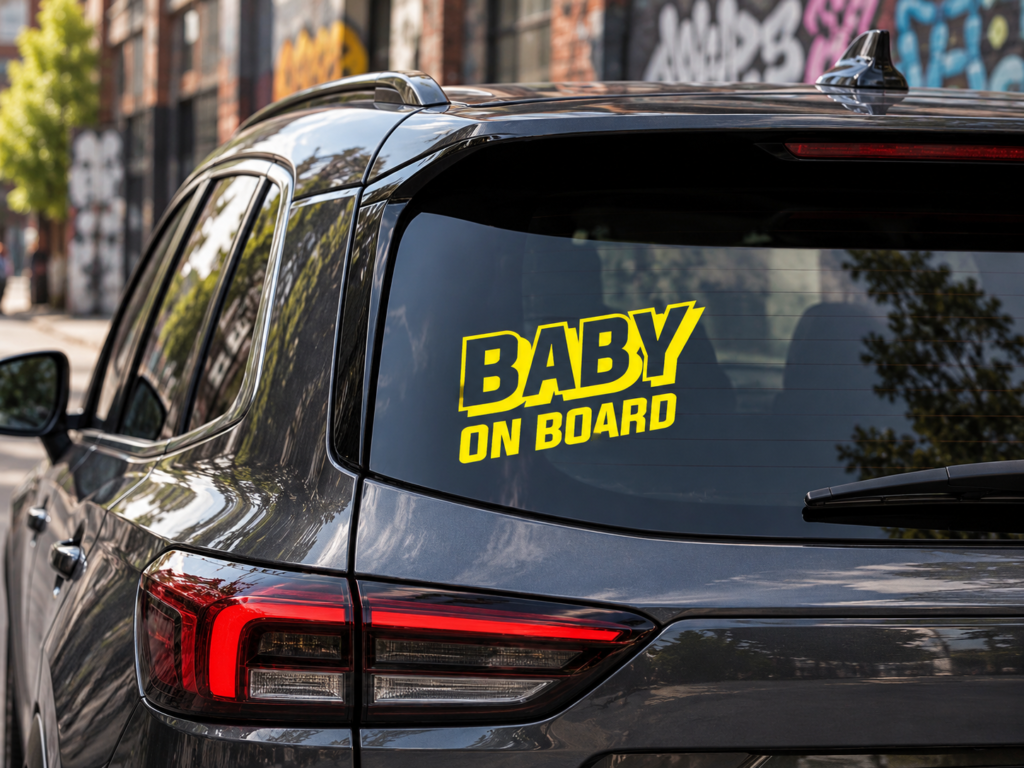 Autocollant Street jaune 5 × 4 po : image principale