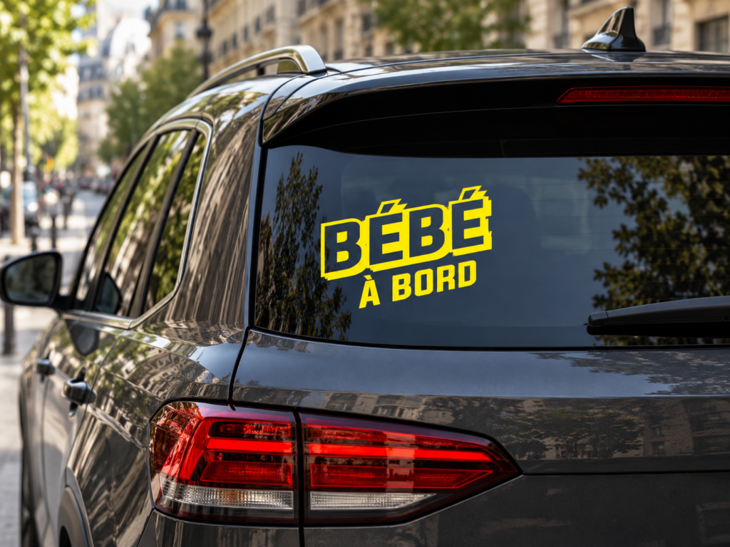 Autocollant Street jaune 5 × 4 po : image principale